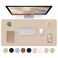 Bloss Leather Desk Pad Large Mouse Pad Leather Desk Blotter NonSlip Desk Pad Protector Office Desk Pad Waterproof Desk Mat for Home Office and Decor Beige 354157 Inches