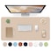 Bloss Leather Desk Pad Large Mouse Pad Leather Desk Blotter NonSlip Desk Pad Protector Office Desk Pad Waterproof Desk Mat for Home Office and Decor Beige 354157 Inches