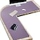 Vyaaa LShaped Leather Desk Pad Two Tone Gaming Mouse Pad for Corner Desk Mat Office and Home 43 x 43 x 157 InchPurple
