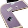 Vyaaa LShaped Leather Desk Pad Two Tone Gaming Mouse Pad for Corner Desk Mat Office and Home 43 x 43 x 157 InchPurple