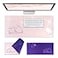 Glopastel Anime Cat Desk Pad Double Sided Large Pastel Pink Purple Waterproof Faux Leather Mat Mousepad Kawaii Cute Desk Office Laptop Keyboard Makeup Blotter Protector