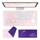 Glopastel Anime Cat Desk Pad Double Sided Large Pastel Pink Purple Waterproof Faux Leather Mat Mousepad Kawaii Cute Desk Office Laptop Keyboard Makeup Blotter Protector