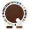 Besezx PU Leather Mouse Pad with Stitched Edge MicroFiber Base NonSlip Waterproof for Computers Laptop Round 9 x 9 Inch Dark Caramel Brown