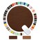 Besezx PU Leather Mouse Pad with Stitched Edge MicroFiber Base NonSlip Waterproof for Computers Laptop Round 9 x 9 Inch Dark Caramel Brown