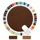 Besezx PU Leather Mouse Pad with Stitched Edge MicroFiber Base NonSlip Waterproof for Computers Laptop Round 9 x 9 Inch Dark Caramel Brown