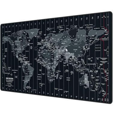 Anpollo Large Mouse Pad 354x157 Inch World Map XXL Gaming Desk Mat with NonSlip Rubber Base Stitched Edges Keyboard and Mouse Pad for GamingOffice Portable Desk Pad