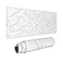 ZWHEZYYS Abstract Topographic Map White Grey Black Gaming Mouse Pad Long Mouse Pad Large Desk Mat 315 X 118 Inch Mousepad with NonSlip Base Stitched Edge Keyboard Mat for Gaming Office