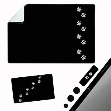 Gecko Travel Tech Mouse Pad Adhesive Bottom Sticks to Any Surface Portable Webcam Covers and Screen Cleaner Included Dog Paw