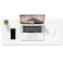 Auhoahsil Felt Desk Mat Minimalist Large Mouse Pad XL 315 x 118 in Desk Matt for Desktop Keyboard Laptop Computer Office Work from Home Gaming White