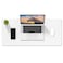 Auhoahsil Felt Desk Mat Minimalist Large Mouse Pad XL 315 x 118 in Desk Matt for Desktop Keyboard Laptop Computer Office Work from Home Gaming White