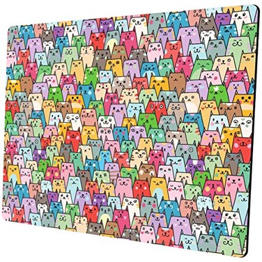 SHALYSONG Cute Anime cat Mouse pad Small Computer Mouse mat with Personalized Design Office NonSlip Rubber Mousepad