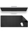 ALOANES Black Waterproof Desk Mat Large Mouse Pad with Extended Mouse Mat with Anti Slip Base Stitched Edge Grain Jacquard Surface Perfect for Gamer Office Home 3XL 1574x3543x012