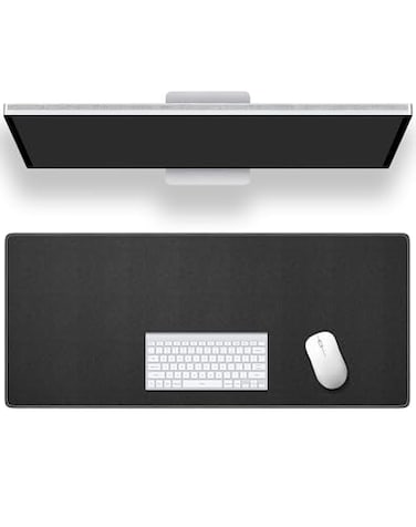 ALOANES Large Gaming Mouse Pad with NonSlip Rubber BaseStitched EdgeDesk mat for LaptopComputer PC Wristing Pad for GamerOffice HomeClassic Black XXL 1574x3543x012