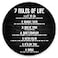 Amcove 7 Rules of Life Motivational Quotes Round Mouse Pad Custom Inspirational Quote About Life Mouse Pads for Computers 79 x 79 x 012 Inch