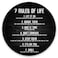 Amcove 7 Rules of Life Motivational Quotes Round Mouse Pad Custom Inspirational Quote About Life Mouse Pads for Computers 79 x 79 x 012 Inch