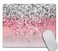 Amcove Pink Glitter Background Customized Rectangle NonSlip Rubber Mouse Pads Gaming Mouse Pad 95 X 79 Inch 240mmX200mmX3mm