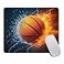 Amcove Flaming Basketball Fire and Water Design Customized Rectangle NonSlip Rubber Mousepads Gaming Mouse pad 95 X 79 Inch 240mmX200mmX3mm