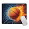 Amcove Flaming Basketball Fire and Water Design Customized Rectangle NonSlip Rubber Mousepads Gaming Mouse pad 95 X 79 Inch 240mmX200mmX3mm