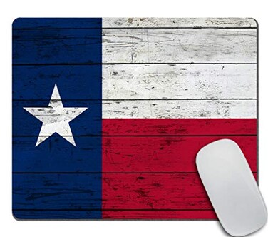 Amcove Texas State Flag Mousepad NonSlip Rubber Gaming Mouse Pad Rectangle Mouse Pads for Computers Laptop 95 X 79 Inch 240mmX200mmX3mm