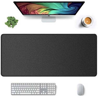 Auhoahsil Extended Mouse Pad Large XXL Gaming Mouse Pad Desk Pad 35 X 15 Waterproof Desk Mat with Stitched Edges NonSlip Laptop Computer Wireless Mouse Keyboard Pad for Office and Gaming Black