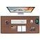 Zakia Desk Mat Wireless Charging Mouse Pad Large 32x16 Journey Desk Pad Mat with Wireless Charger Waterproof Leather Computer Mat with Phone Charger Mousepad NonSlip for Keyboard and Mouse