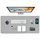 Zakia Desk Mat Wireless Charging Mouse Pad Large 32x16 Journey Desk Pad Mat with Wireless Charger Waterproof Grey Leather Computer Mat with Phone Charger Mousepad NonSlip for Keyboard and Mouse