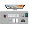Zakia Desk Mat Wireless Charging Mouse Pad Large 32x16 Journey Desk Pad Mat with Wireless Charger Waterproof Grey Leather Computer Mat with Phone Charger Mousepad NonSlip for Keyboard and Mouse