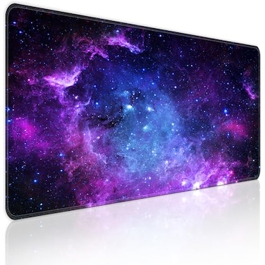 Bzu Galaxy Print Extended Big Mouse Pad LargeXL Gaming Mouse Pad Desk Pad315x118inch Long Computer Keyboard Mouse Mat Mousepad with 3mm NonSlip Base and Stitched Edge for Home Office Work