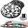 BEOTIWAD Mouse Pad with Wrist Support Gel Cute Panda Pattern Design Ergonomic Gaming Mousepad with Wrist Rest for Laptop Computer Home Office Working Mouse Mat A Cute Coffee Pad
