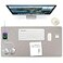 Firelison Wireless Charging Mouse Pad 2 in 1 Leather Multifunctional Office Desk Pad with NonSlip Rubber Base Waterproof Desk pad for ComputersOfficeWorkHomeDecor 32 x 16Grey L