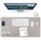Firelison Wireless Charging Mouse Pad 2 in 1 Leather Multifunctional Office Desk Pad with NonSlip Rubber Base Waterproof Desk pad for ComputersOfficeWorkHomeDecor 32 x 16Grey L