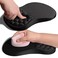 Armanza Ergonomic Joint Wrist Support Mouse Pad with Memory Foam Cushion Massage Bump Carpal Tunnel Pain Relief Mousepad Slope Design for Wrist Rest 118x79 in Black
