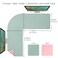 Vyaaa LShaped Leather Desk Pad Two Tone Gaming Mouse Pad for Corner Desk Mat Office and Home 43 x 43 x 157 Inch Pink and Green