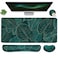 Yunoble Ergonomic Large Mouse Pad and Keyboard Wrist Rest Desk Pad for Keyboard and Mouse 4in1 Large Gaming Mouse Pad with Wrist Support for Home Office Study GameGreen Leaves