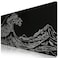 iCasso Mousepad Gaming Mouse Pad XXL Large Desk Mat Big Rubber Base Mouse Mat with Stitched Edges Computer Keyboard Desk Pad for Work Game Office Home Black Wave of Kanagawa