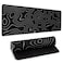 Llzdeuan Large Topographic Map Gaming Mouse Pad for Desk Black Desk Pad with NonSlip Rubber Base Stitched Edge Desk Organizers and Accessories Desk Decor