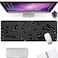 Llzdeuan Large Topographic Map Gaming Mouse Pad for Desk Black Desk Pad with NonSlip Rubber Base Stitched Edge Desk Organizers and Accessories Desk Decor