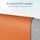 Aothia Leather Desk Pad Protector Mouse Pad Office Desk Mat NonSlip PU Leather Desk Blotter Laptop Desk Pad Waterproof Desk Writing Pad for Office and Home 236 x 137 Hermes Orange