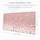 Auhoahsil Large Mouse Pad XXL Desk Pad Extened 35 x 15 NonSlip Rubber Base Stitched Edges Superior Surface Waterproof Keyboard Mat Large Mousepad for Gamer Office Home Pink Gold Leopard