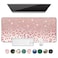 Auhoahsil Large Mouse Pad XXL Desk Pad Extened 35 x 15 NonSlip Rubber Base Stitched Edges Superior Surface Waterproof Keyboard Mat Large Mousepad for Gamer Office Home Pink Gold Leopard