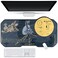 BelugaDesign Space Desk Pad Voyager Spaceship Moon Galaxy Science SciFi Nerdy Mouse Pad Large Gray Gold Keyboard Laptop Gaming Mousepad Machine Washable NonSlip Desk Blotter Protector Mat