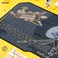 BelugaDesign Space Desk Pad Voyager Spaceship Moon Galaxy Science SciFi Nerdy Mouse Pad Large Gray Gold Keyboard Laptop Gaming Mousepad Machine Washable NonSlip Desk Blotter Protector Mat