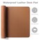 Aothia Leather Desk Pad Protector Large Mouse Pad Office Mat NonSlip PU Leather Blotter Laptop Desk Pad Waterproof Writing Pad for Office and Home Brown 38 x 137