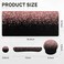 Britimes Rose Gold Pink Keyboard Mouse Pad Set Black Golden 4in1 Large MousepadKeyboard Wrist RestMouse Wrist RestCoaster Ergonomic Design for Home Office Computer 354x157 inches