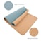 RENMTURE DualSided Mouse Pad Natural Cork PU Leather Large Desk Pad for Office and Home Work Desk Protector NonSlip Waterproof Easy Clean Blue Gray47x17