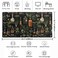 TENG DA QING Black Aesthetics Desk Mat Mouse Pad Large Gaming Mouse Pad Desk Pad Mousepad Mystical Green Plant Computer Laptop Keyboard and Mouse Mat Desktop Protector Mat for Women Girl Office 315x15