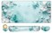 ToLuLu Large Mouse Pad Desk Pad Set Wrist Rest Support Desk Mat for Keyboard and Mouse 4PCS 354x157 XXL Giant Mouse Pad NonSlip Base Stitched Edges Mousepad for Home Office Teal Butterfly