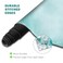 ToLuLu Large Mouse Pad Desk Pad Set Wrist Rest Support Desk Mat for Keyboard and Mouse 4PCS 354x157 XXL Giant Mouse Pad NonSlip Base Stitched Edges Mousepad for Home Office Teal Butterfly