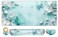ToLuLu Large Mouse Pad Desk Pad Set Wrist Rest Support Desk Mat for Keyboard and Mouse 4PCS 354x157 XXL Giant Mouse Pad NonSlip Base Stitched Edges Mousepad for Home Office Teal Butterfly