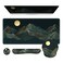 iCasso Large Mouse Pad 4in1 XXL Mousepad Keyboard Wrist RestMouse Wrist RestCoaster Set with Ergonomic Design for ComputerCyanMountain